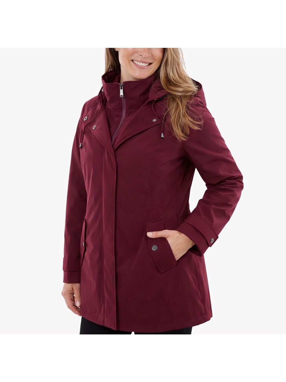 NWT HFX All Weather Trench Coat – Zinfandel – XL